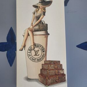 Louis Vuitton Fashion Illustration with Coffee Cup